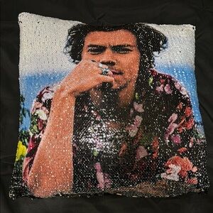 Harry Styles Sequin Pillow